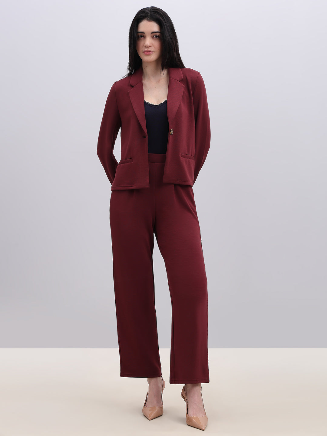 Maroon Tailored Blazer