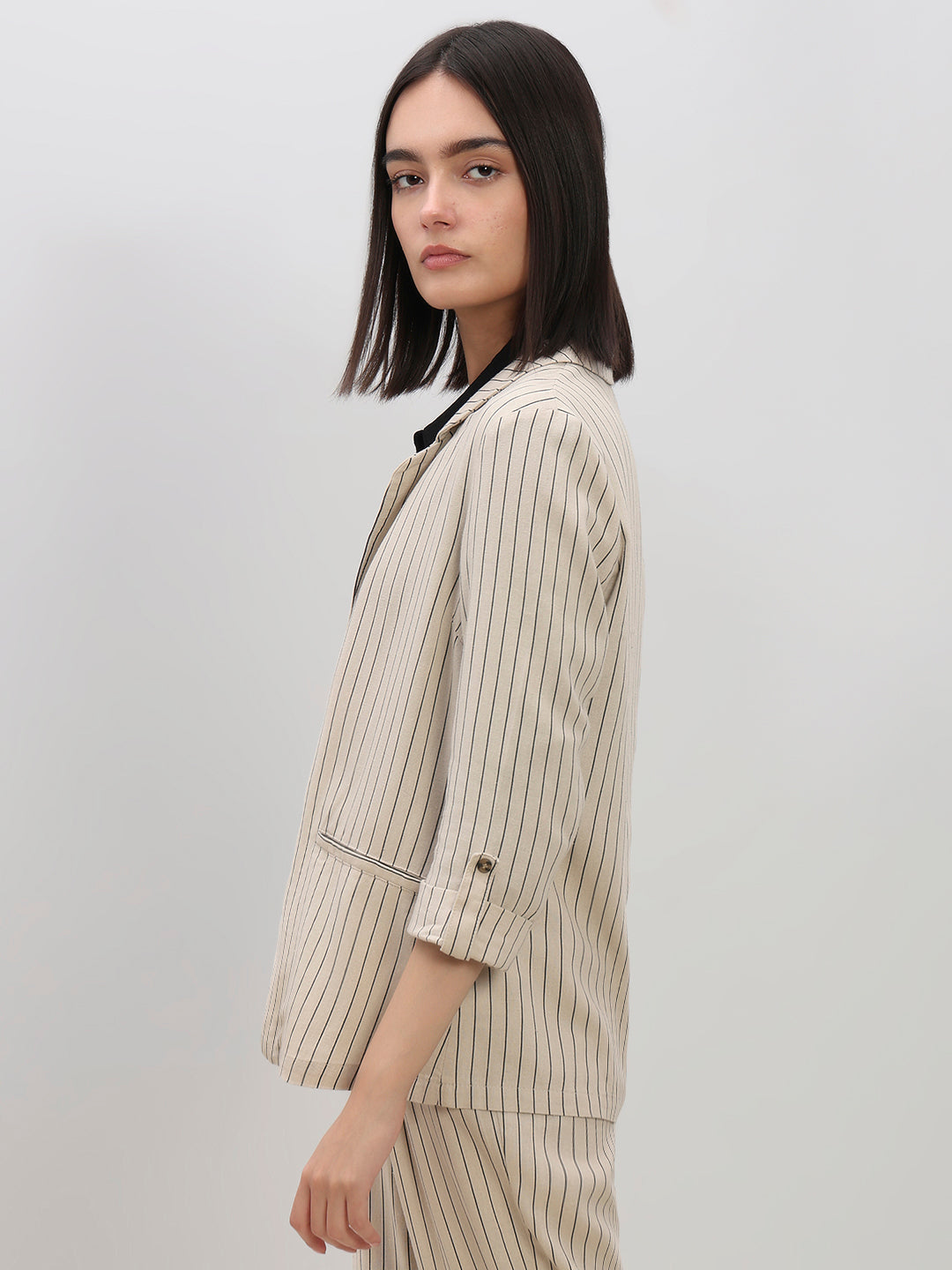 Tailored Striped Blazer