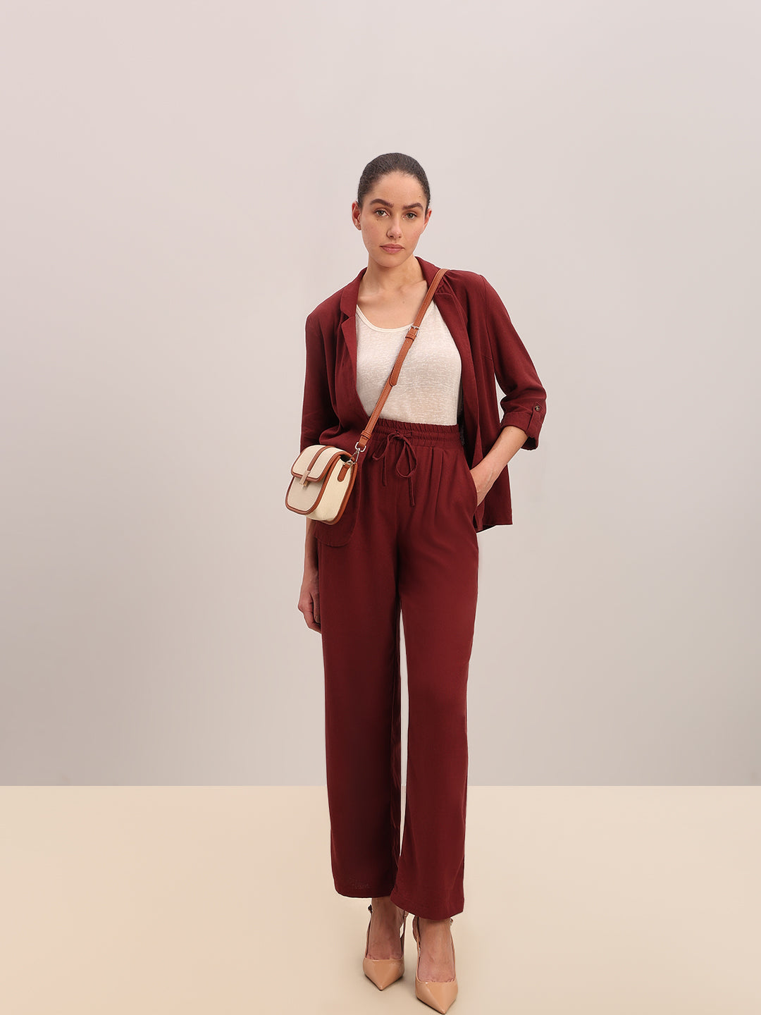 High Rise Wide Leg Pants