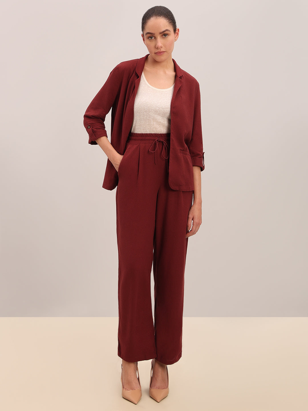 High Rise Wide Leg Pants