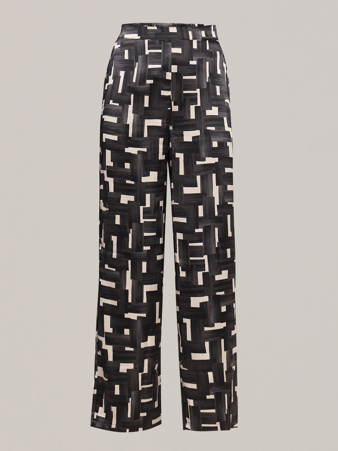 Geometric Print Straight Fit Pants