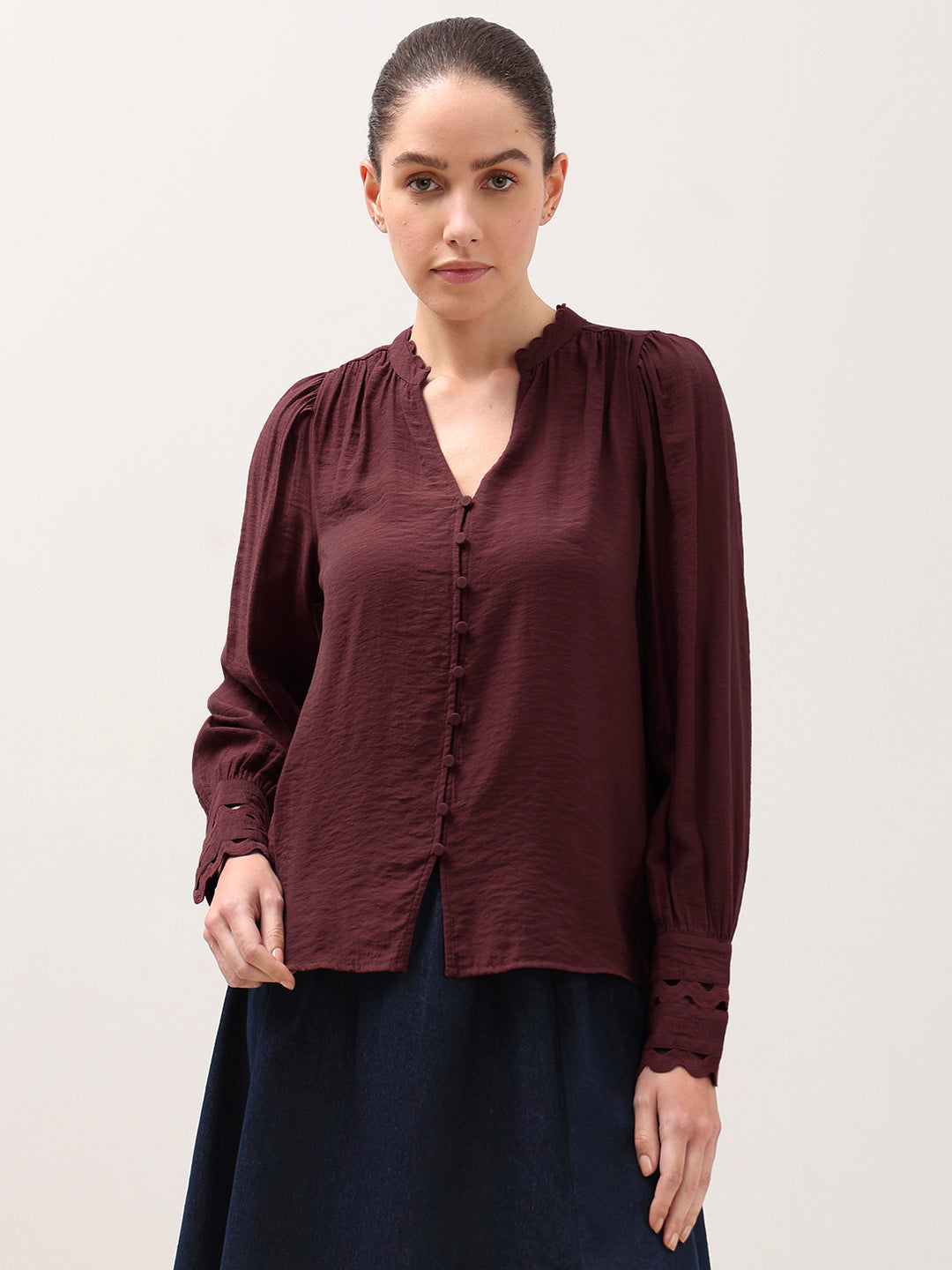 Gathered Neck Top