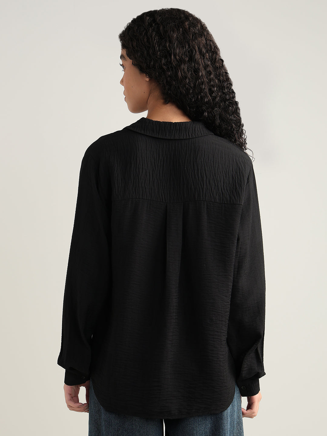 Black Button-Down Shirt