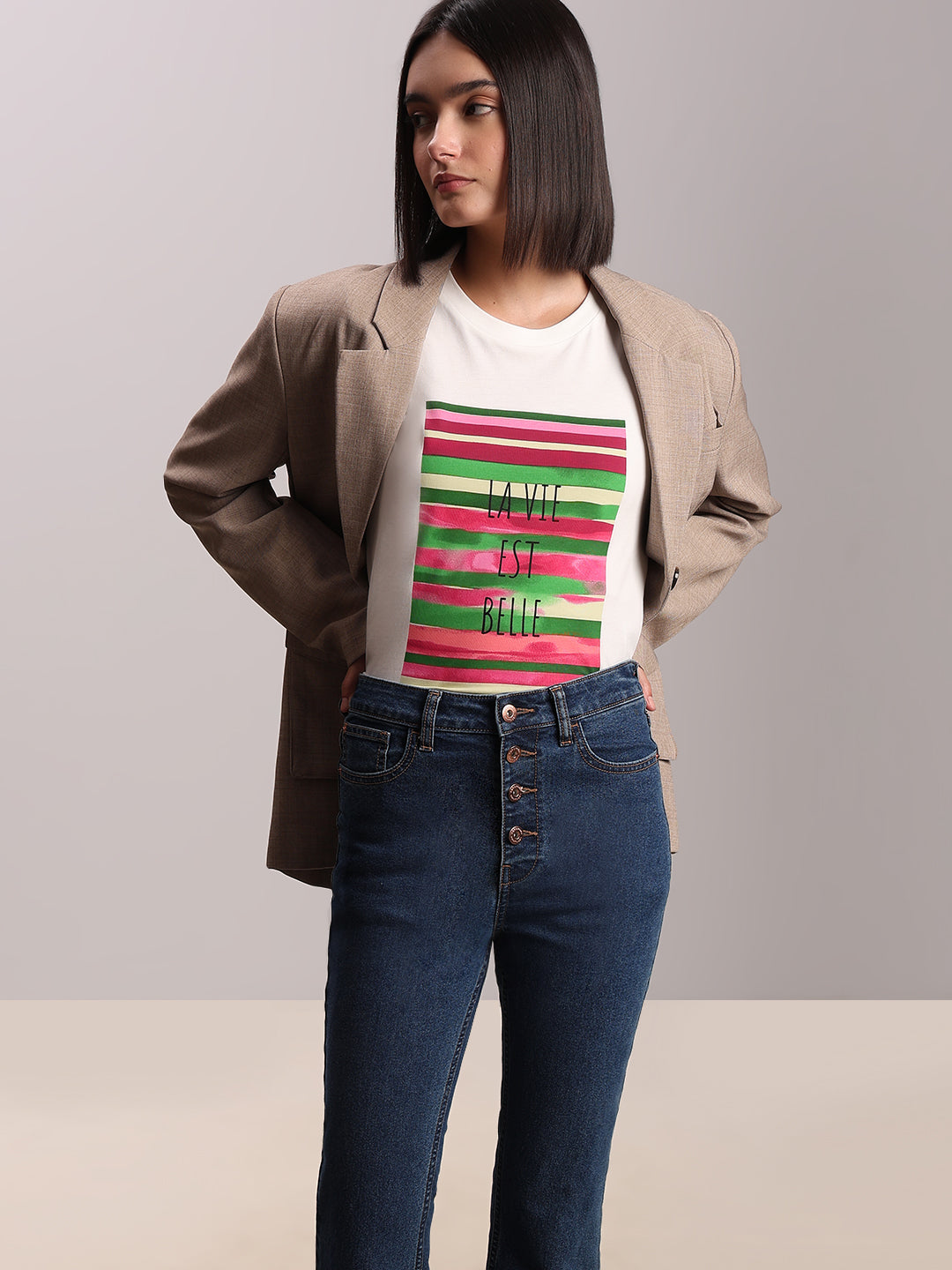 Printed Organic Cotton T-shirt - White