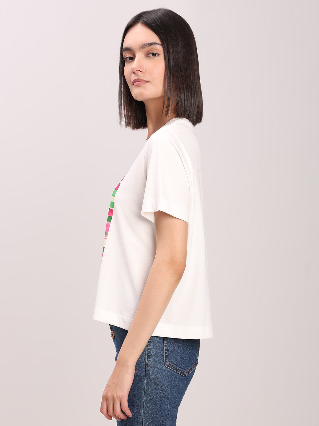 Printed Organic Cotton T-shirt - White