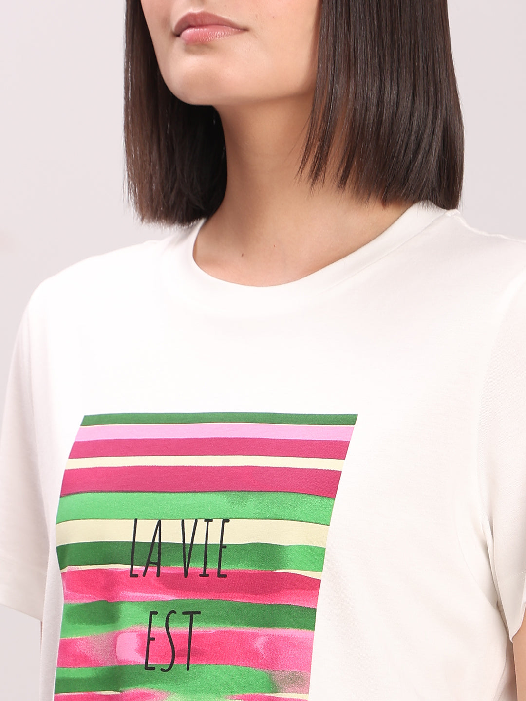 Printed Organic Cotton T-shirt - White