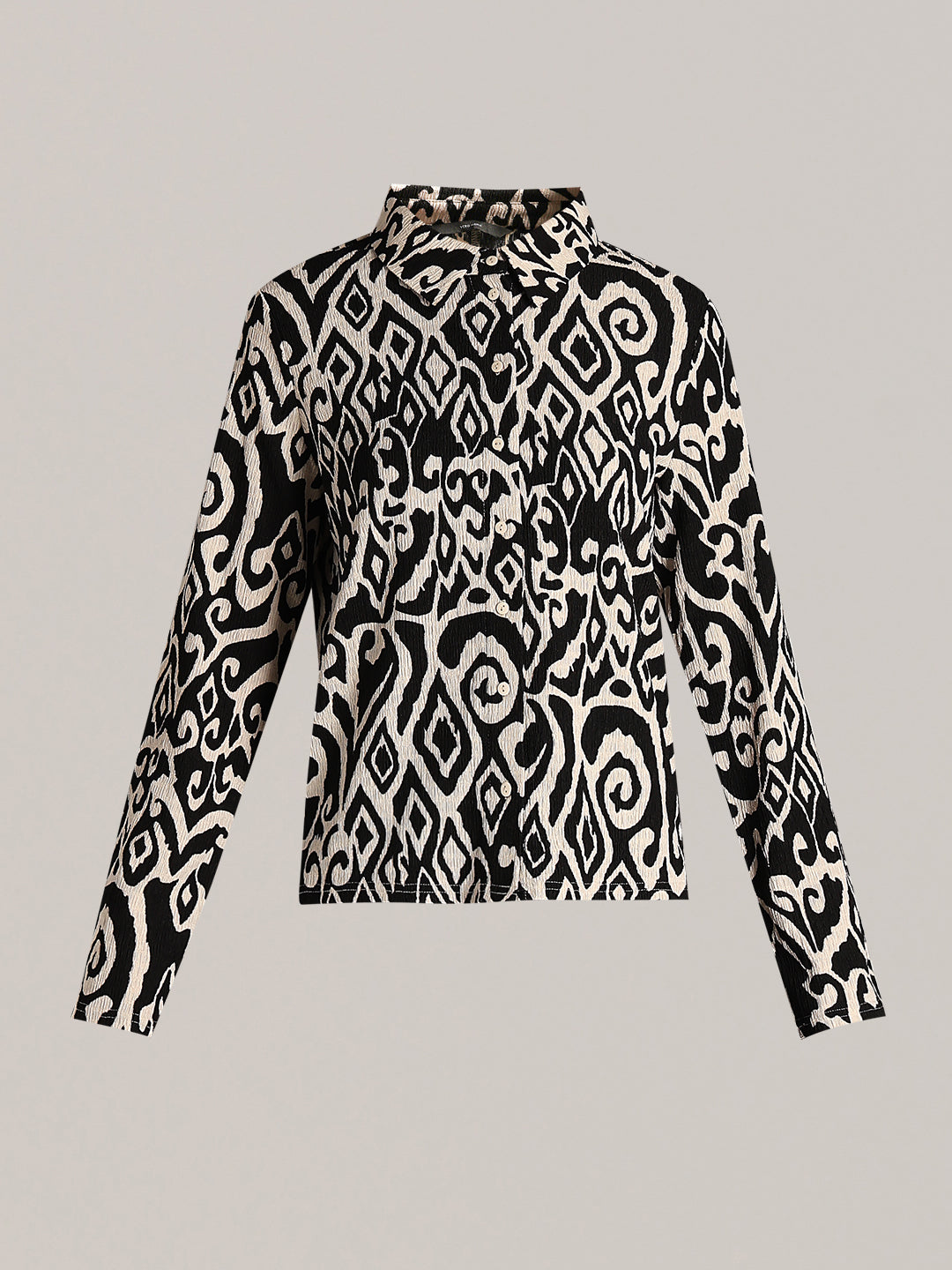 Abstract Print Full Sleeves Shirt