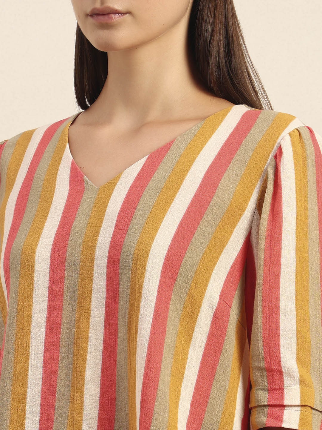 Striped V-Neck Top