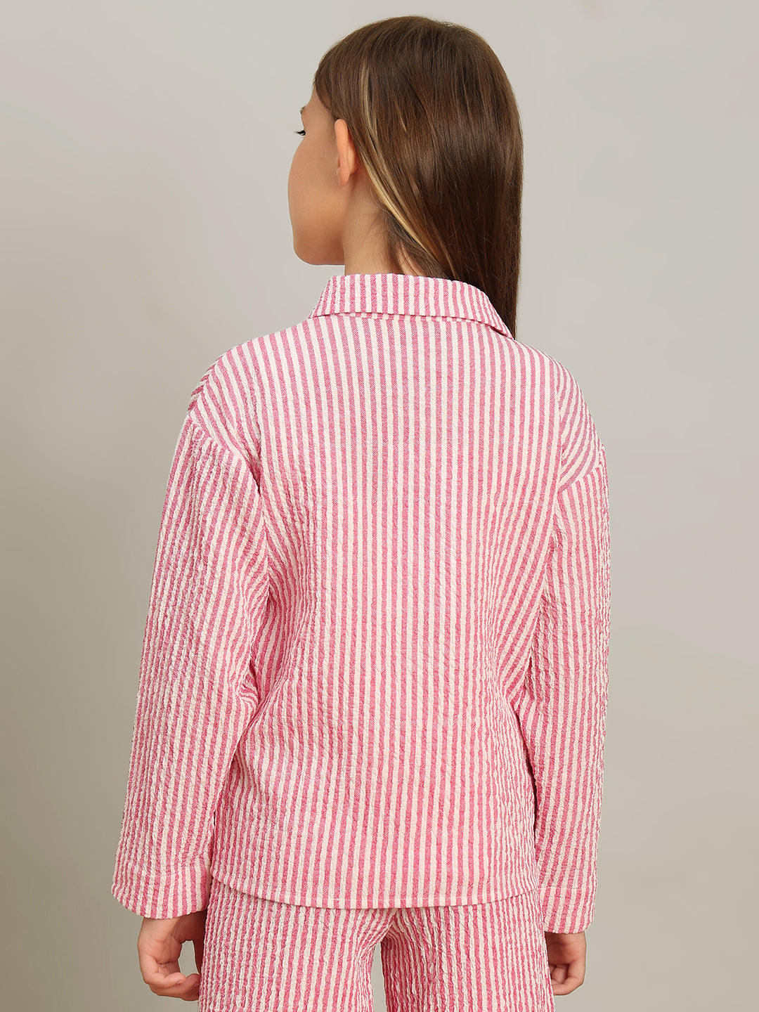 GIRL Pink Striped Shirt