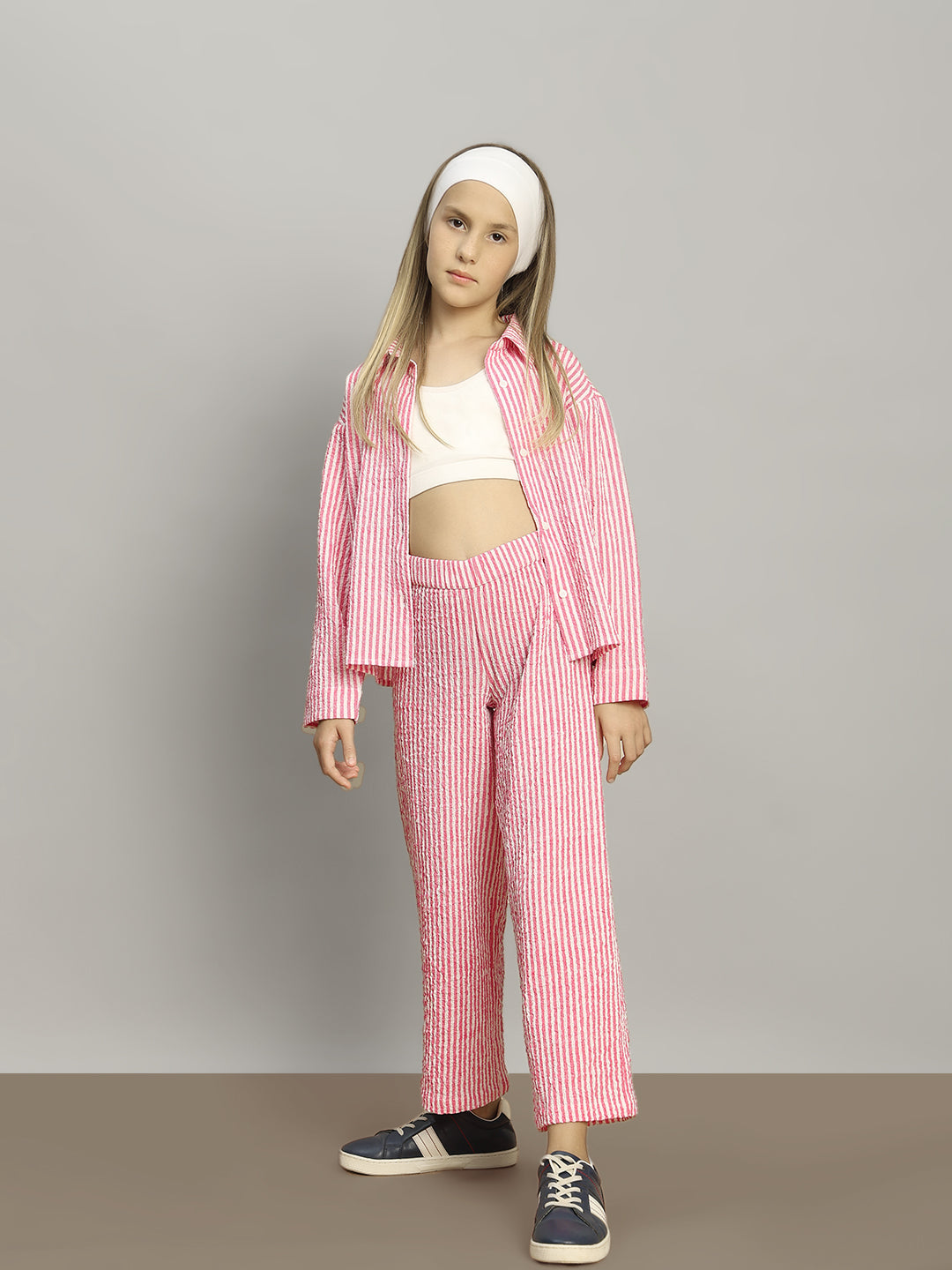 GIRL Pink Striped Pants