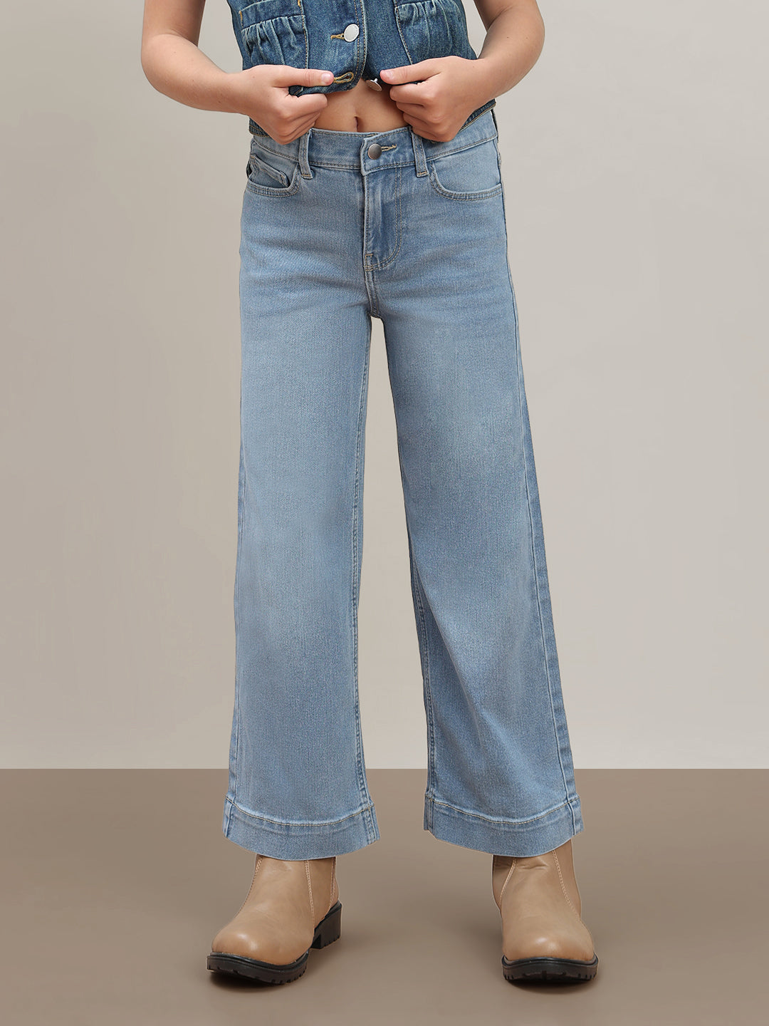 GIRL Light Blue Wide Leg Jeans