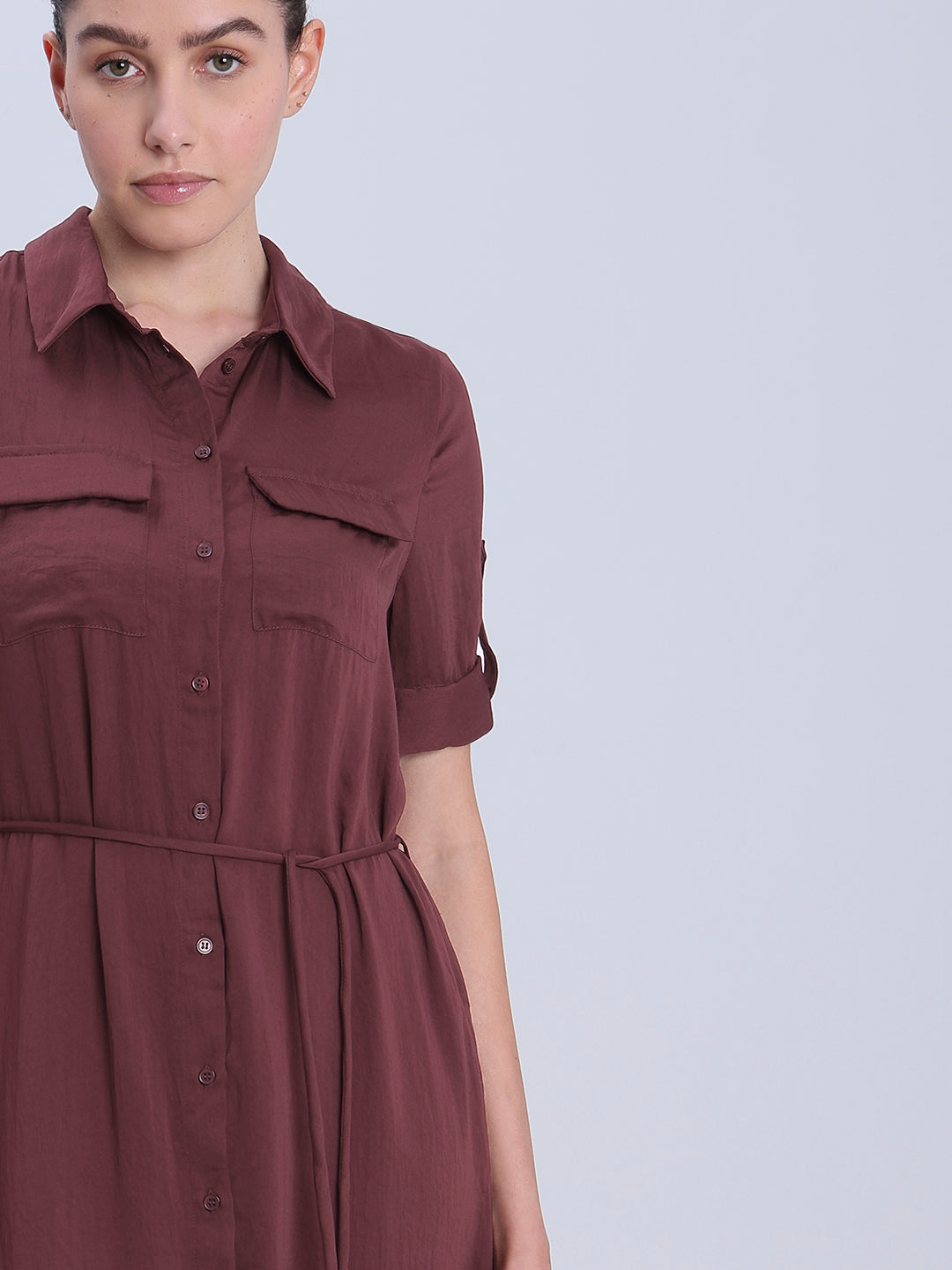 Button-Down Utility Shirt Dress