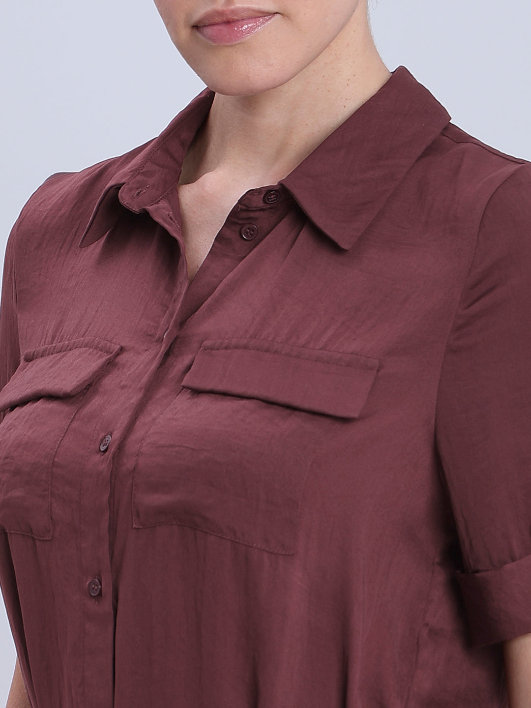 Button-Down Utility Shirt Dress