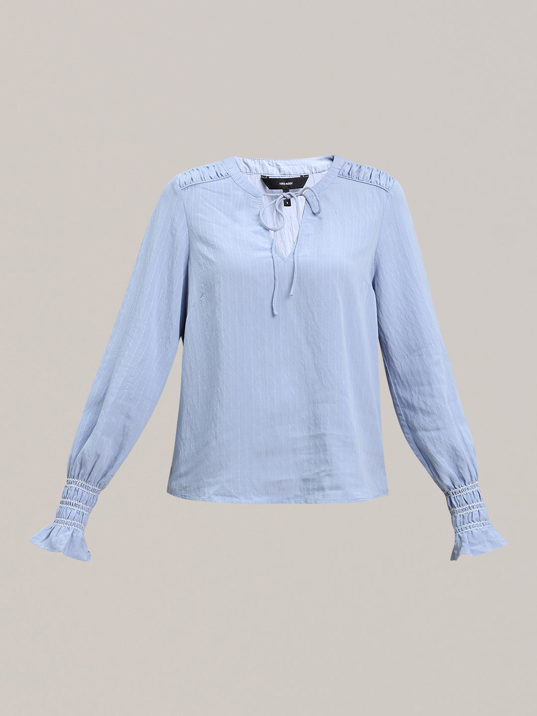 Light Blue Gathered Top