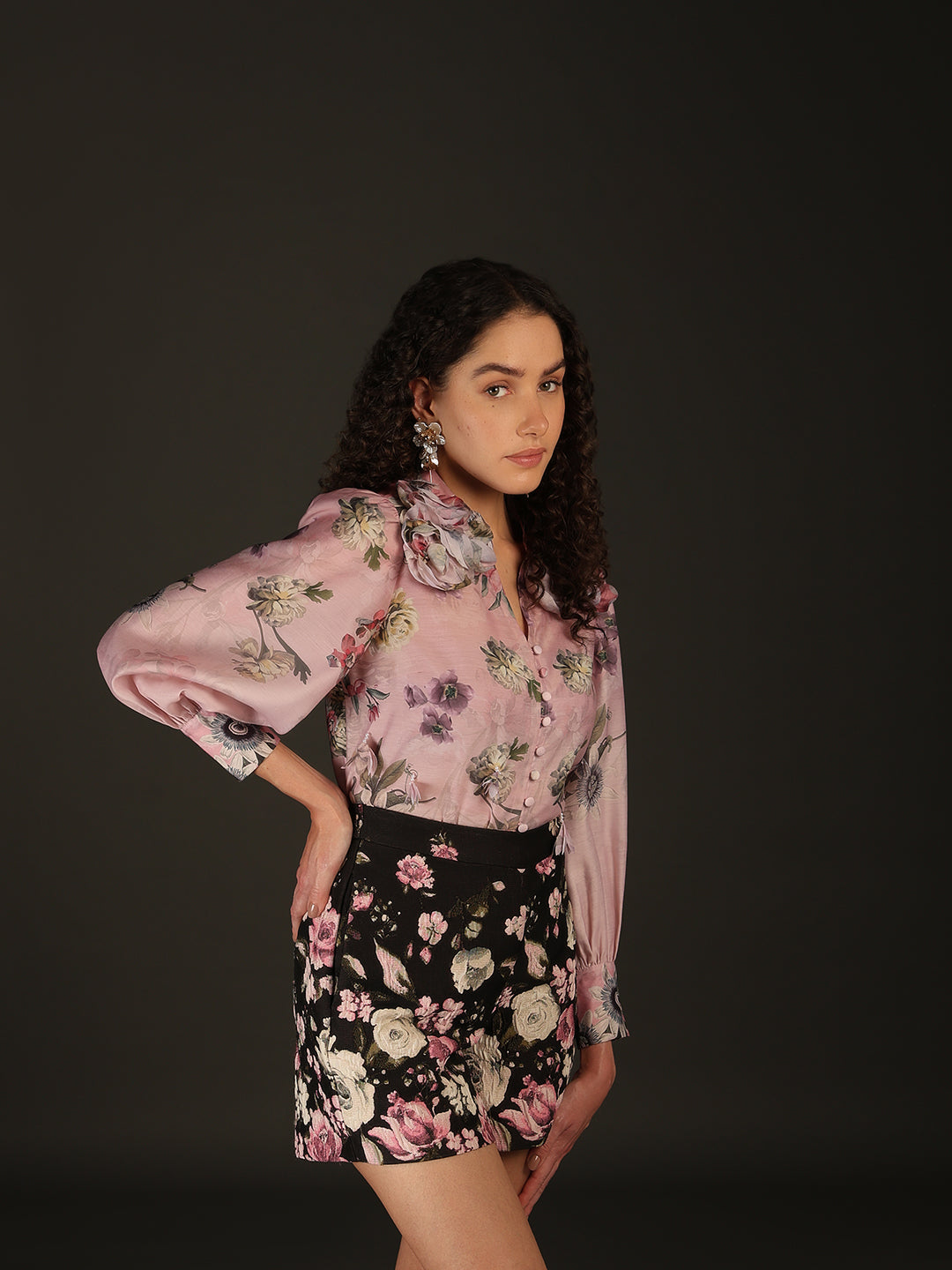 MARQUEE Pink Floral Shirt