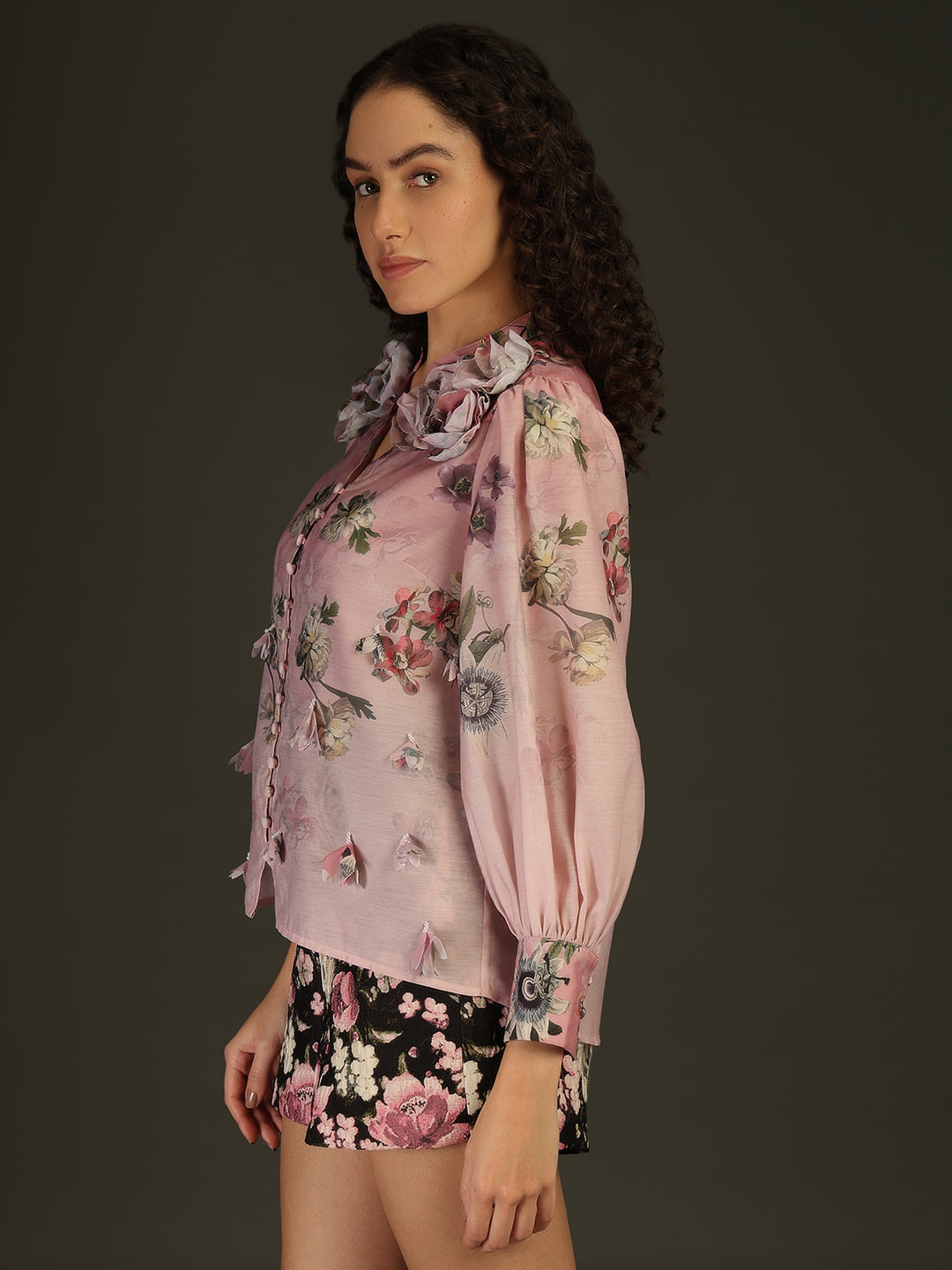 MARQUEE Pink Floral Shirt