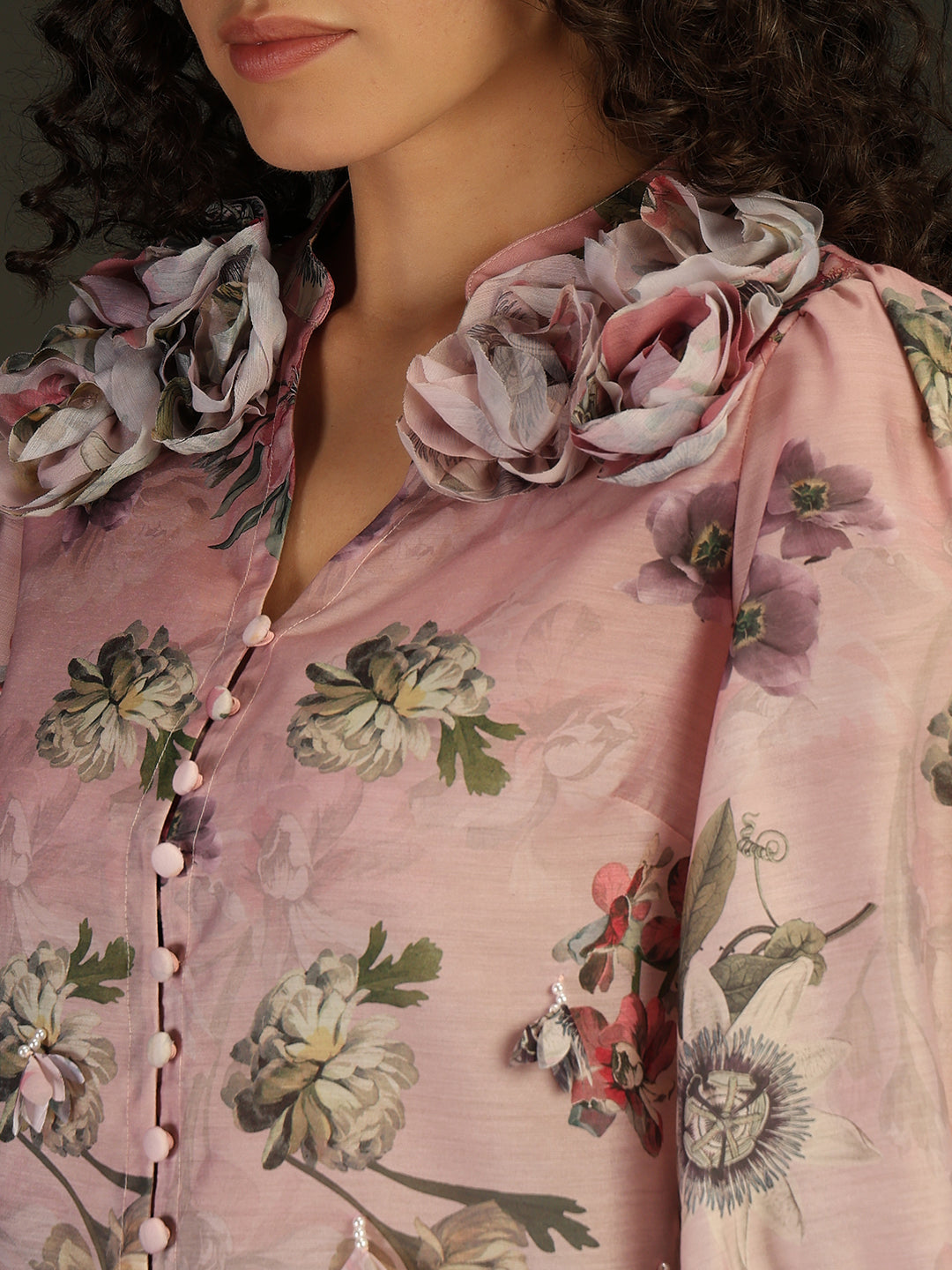 MARQUEE Pink Floral Shirt
