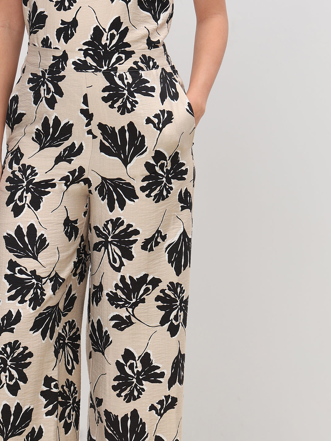 Floral Print High Rise Pants