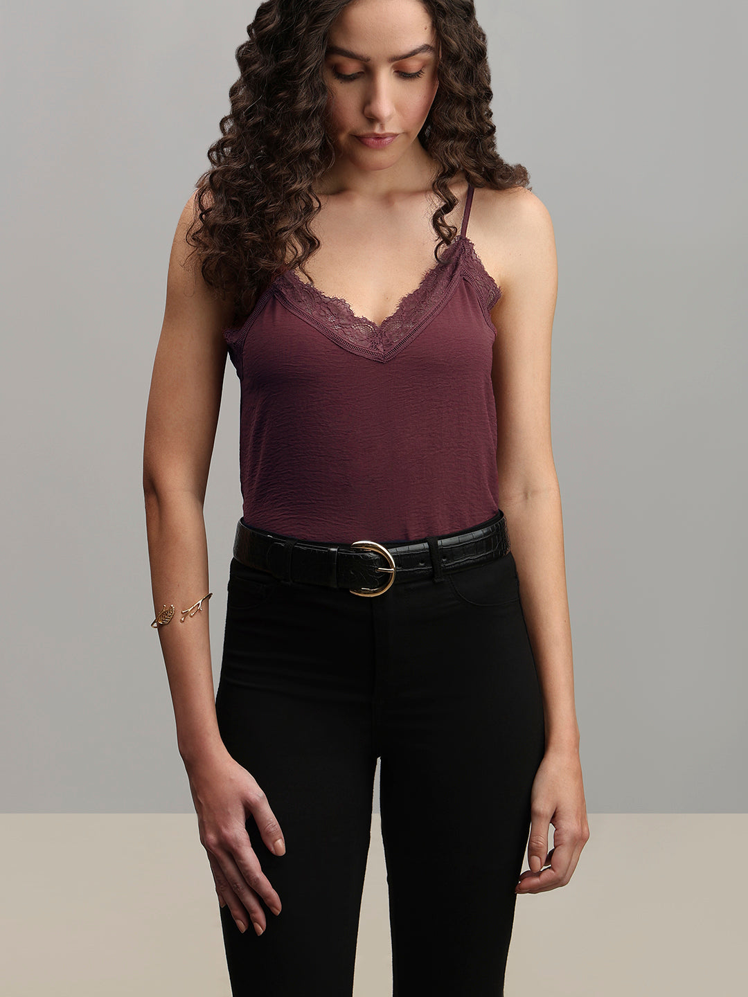 Lace Trim Cami Top