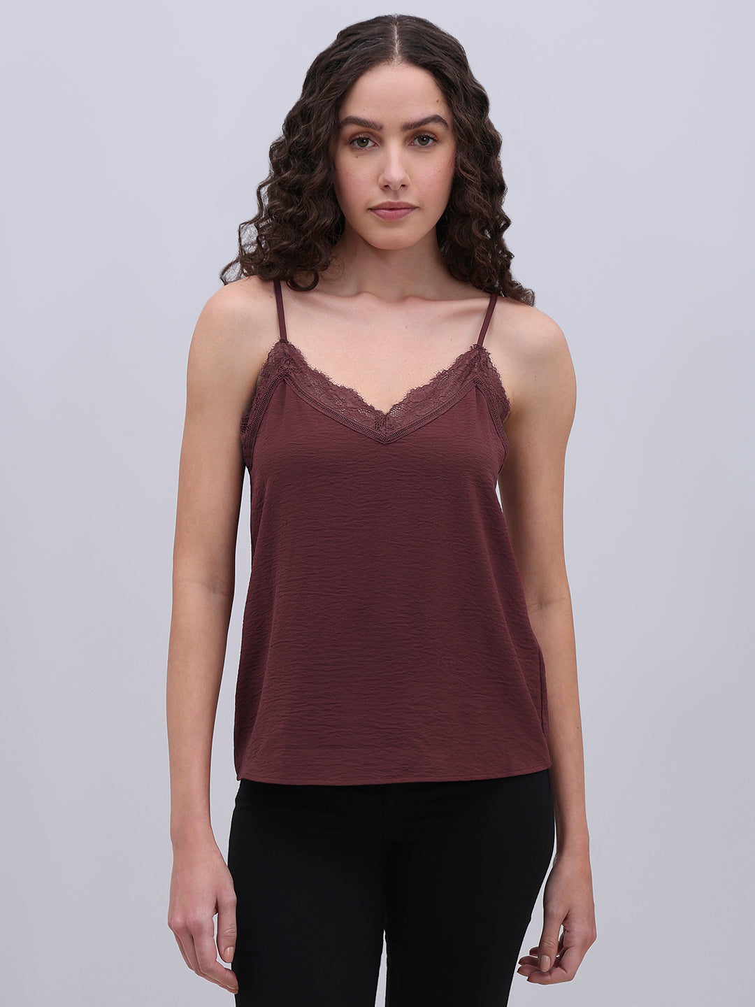 Lace Trim Cami Top