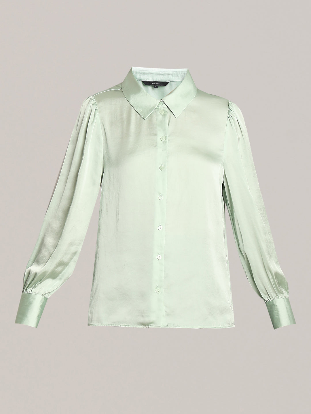 Mint Green Satin Regular Fit Shirt