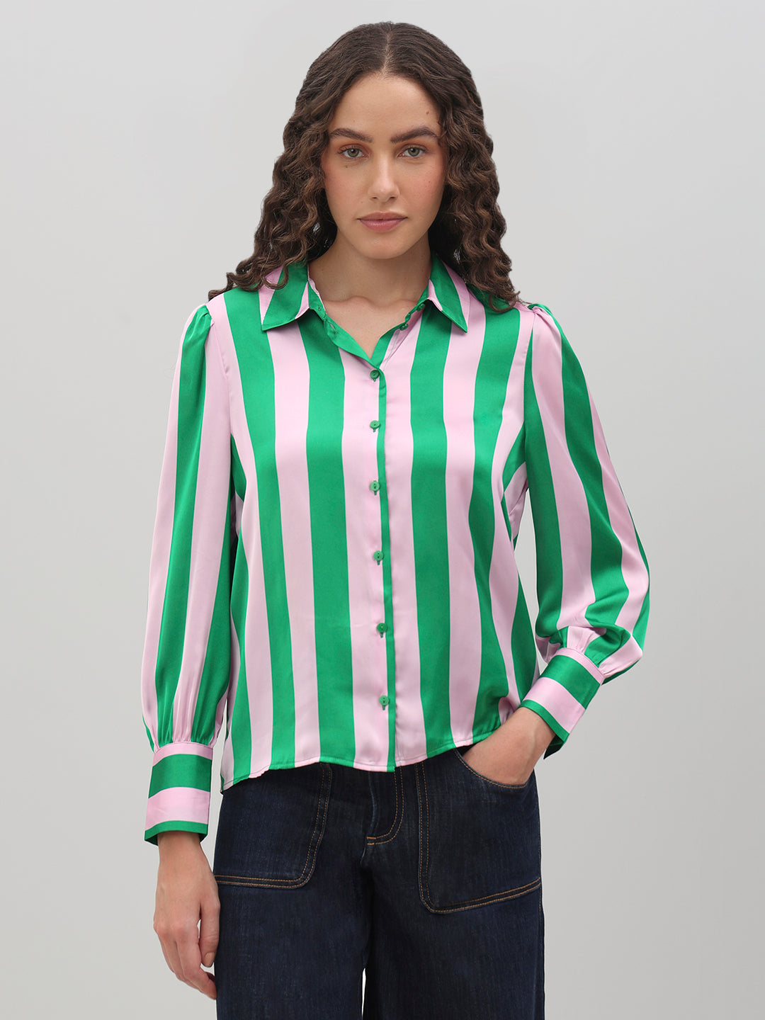 Green Striped Shirt
