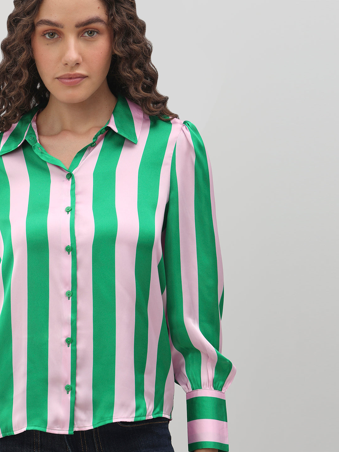 Green Striped Shirt