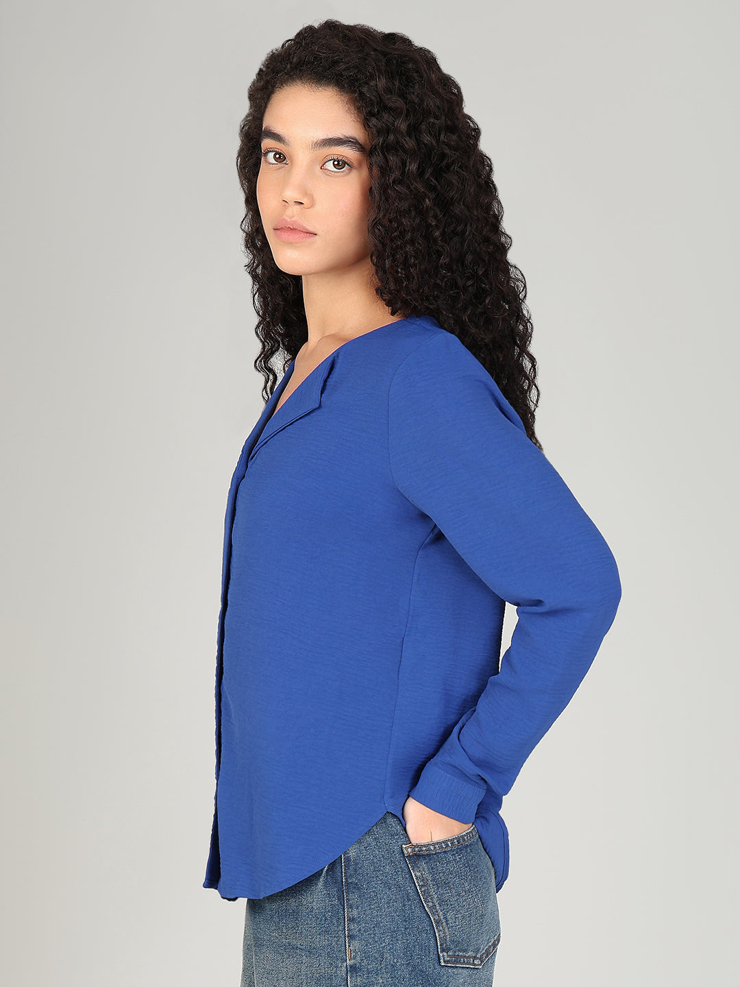 Blue Full Sleeves Top