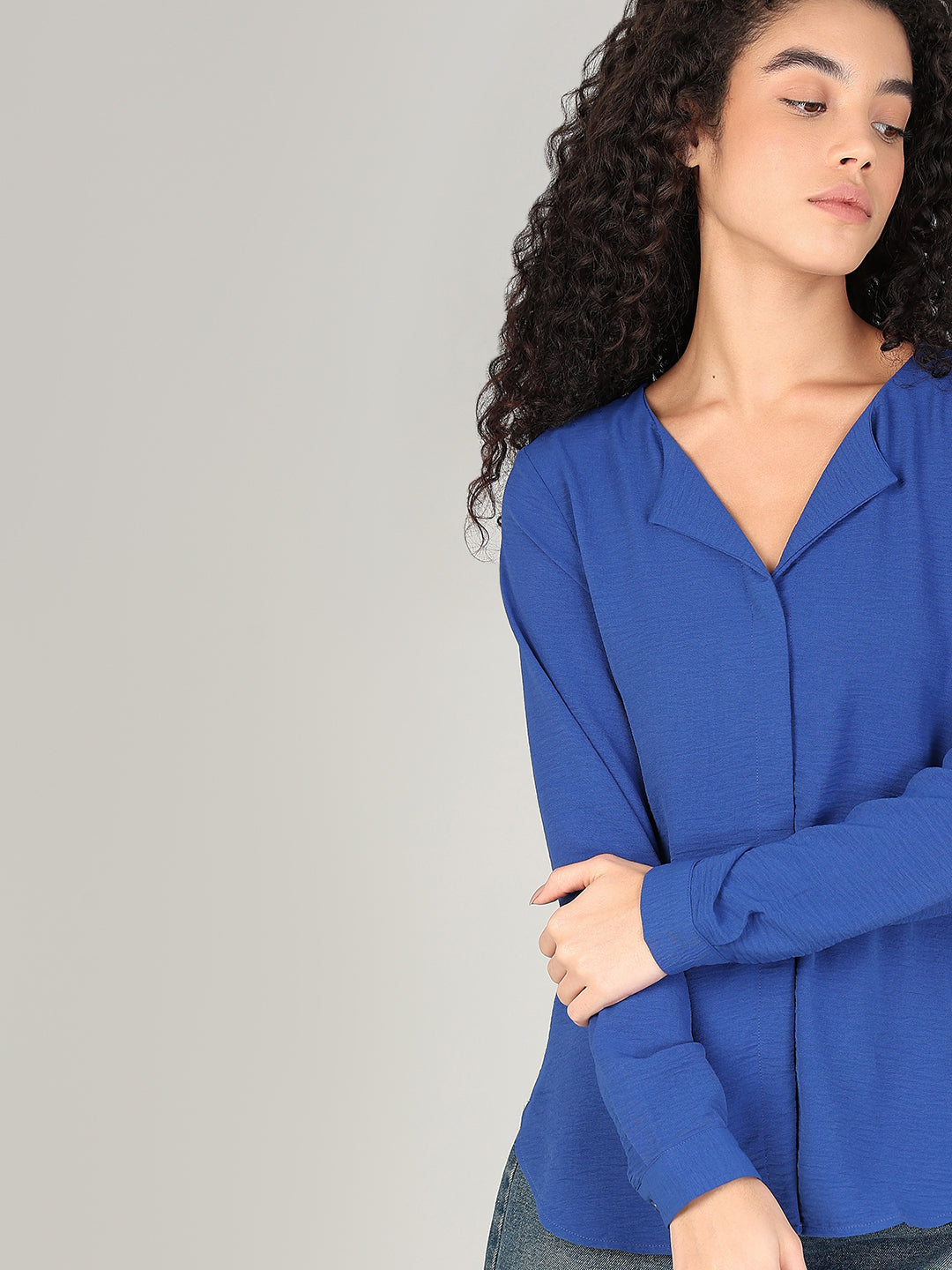Blue Full Sleeves Top