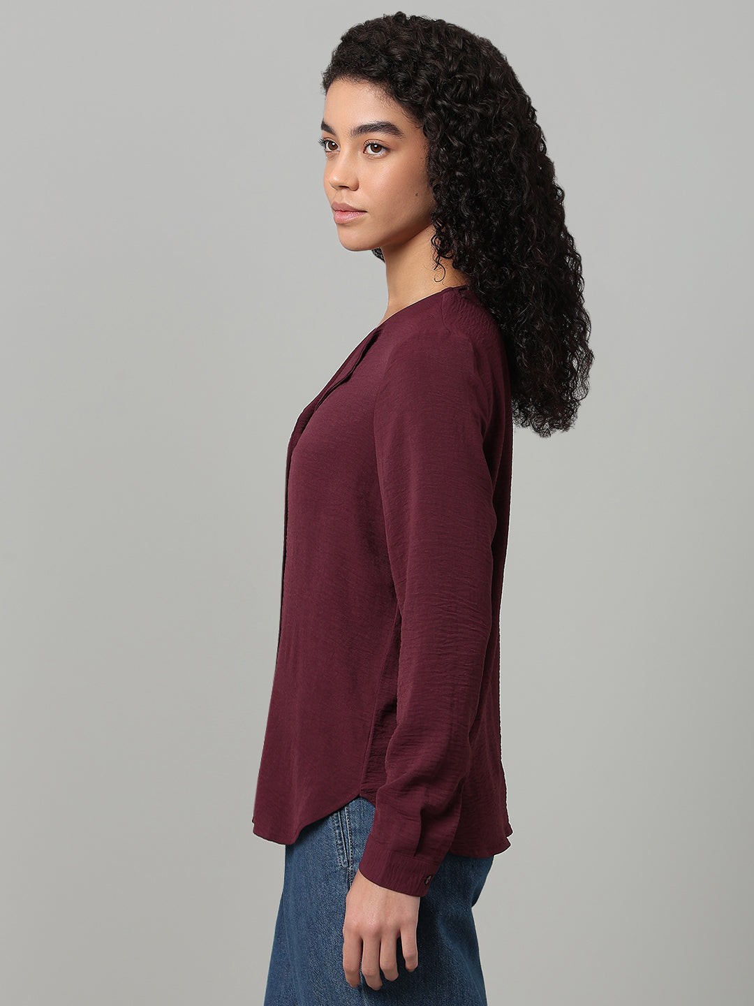 Maroon Full Sleeves Top
