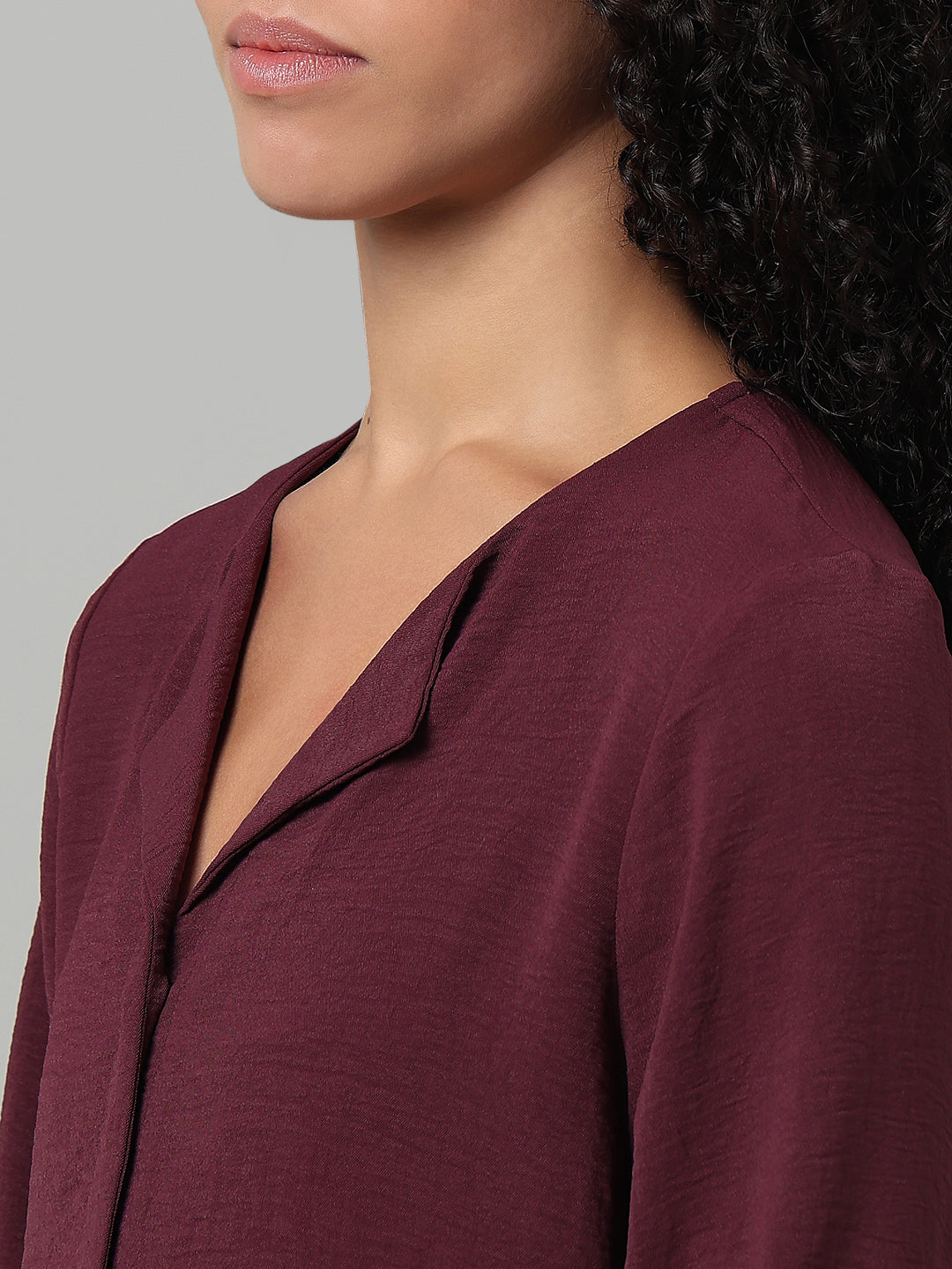Maroon Full Sleeves Top