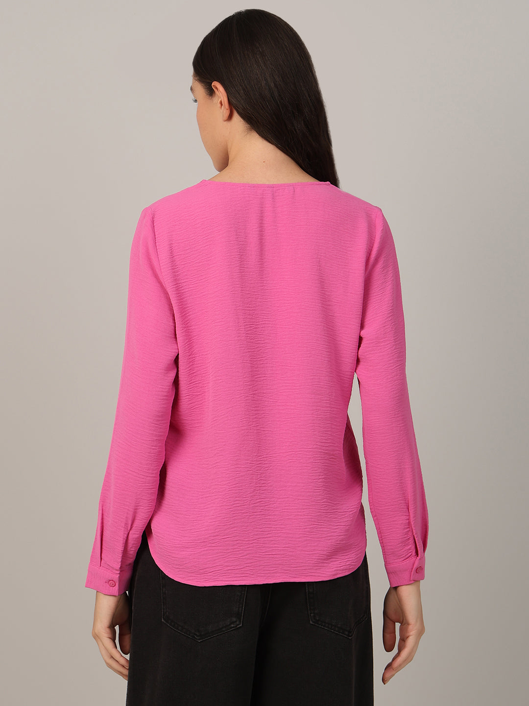 Bright Pink Full Sleeves Top