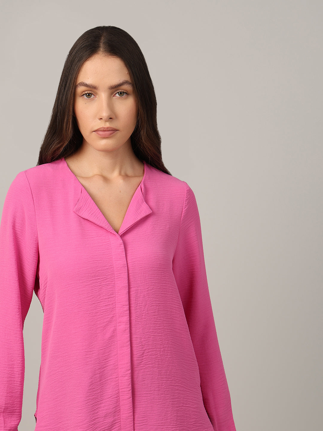 Bright Pink Full Sleeves Top