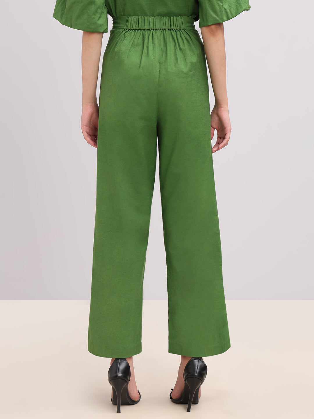 Green Flared Pants