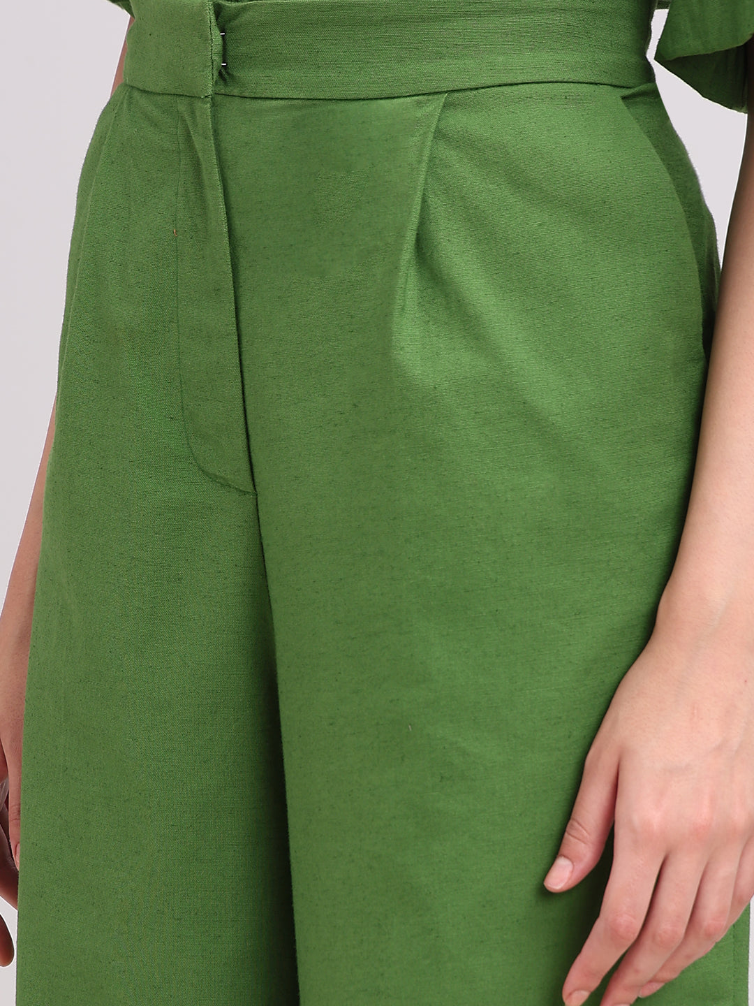 Green Flared Pants