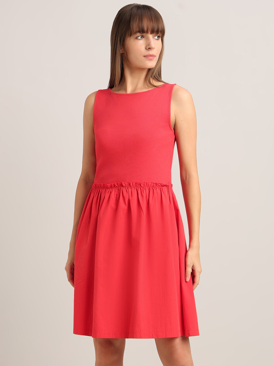 Ribbed Sleeveless Mini Dress