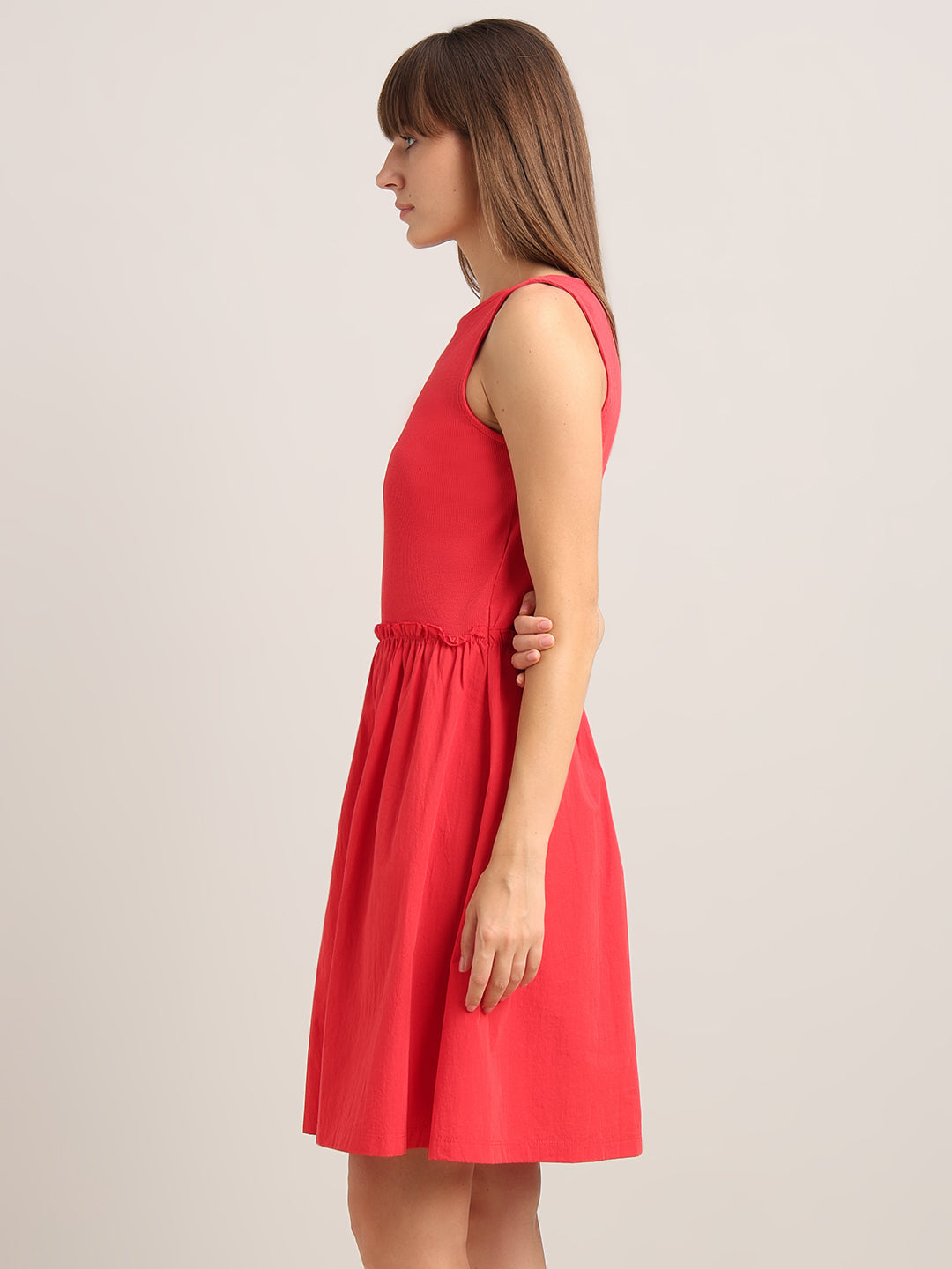 Ribbed Sleeveless Mini Dress