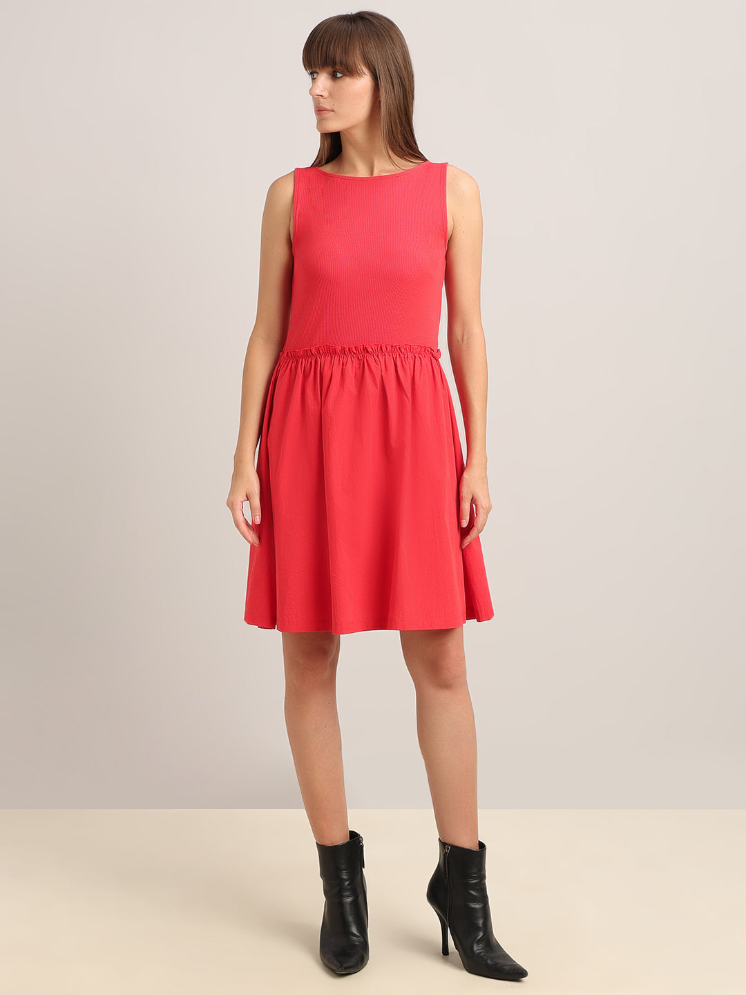 Ribbed Sleeveless Mini Dress