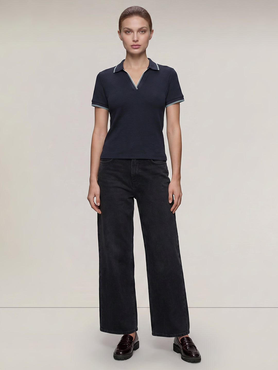 Organic Cotton Blend Polo - Blue