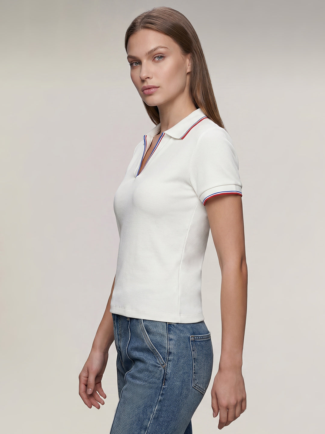 Organic Cotton Blend Polo - White