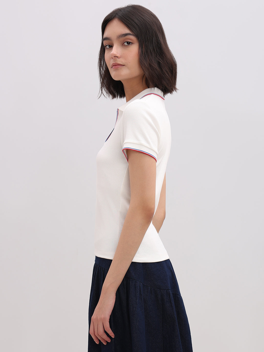 Organic Cotton Blend Polo - White