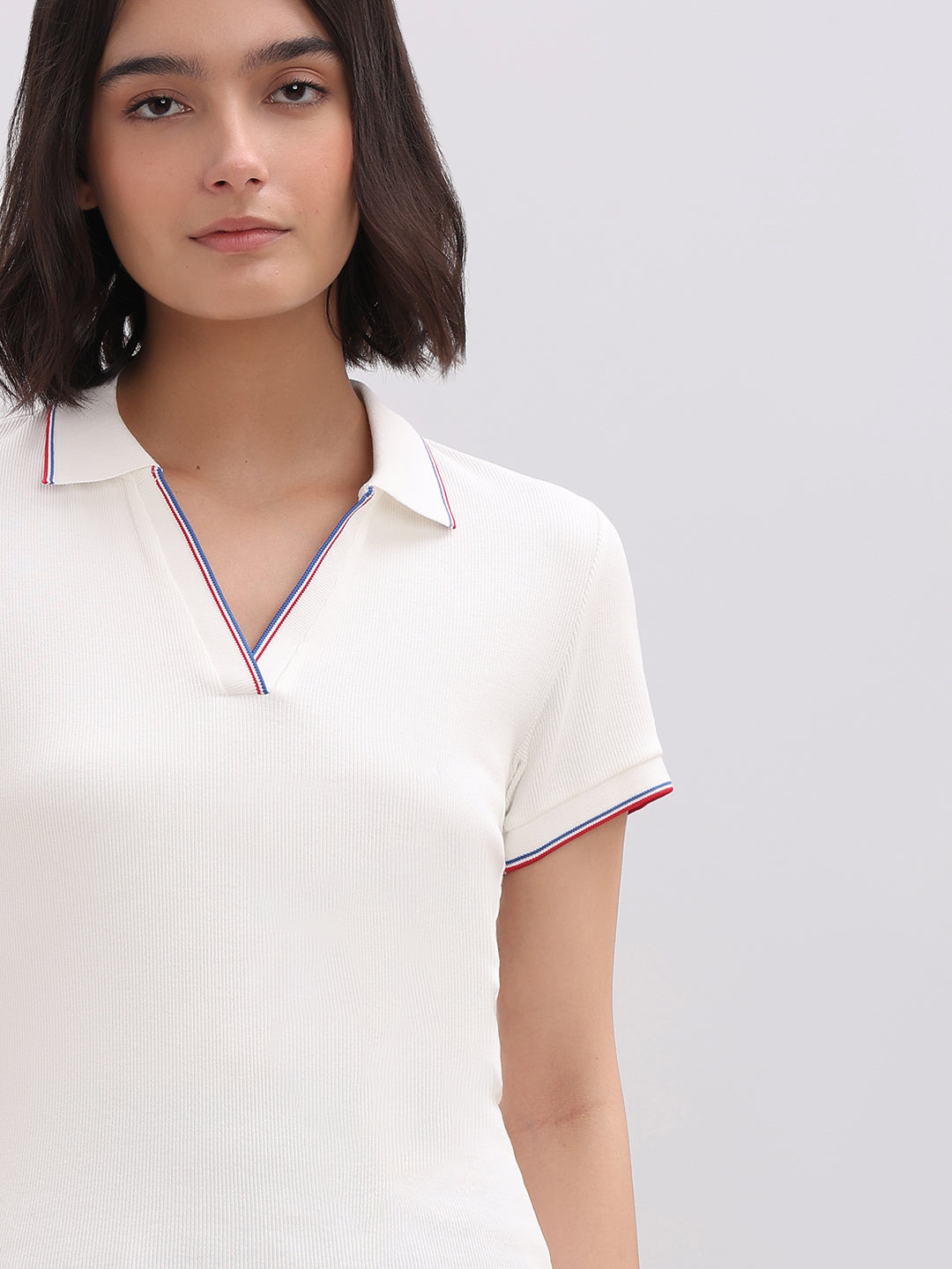 Organic Cotton Blend Polo - White