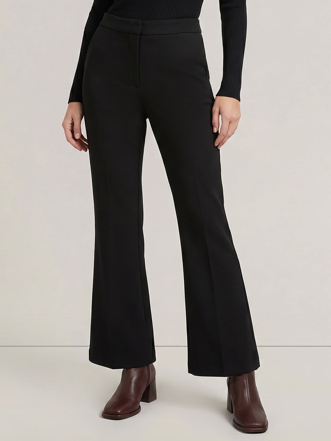 Black High Rise Flared Pants