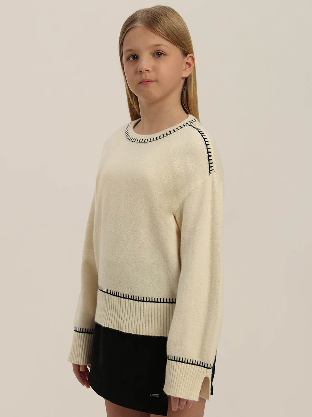 GIRLS Beige Knit Top