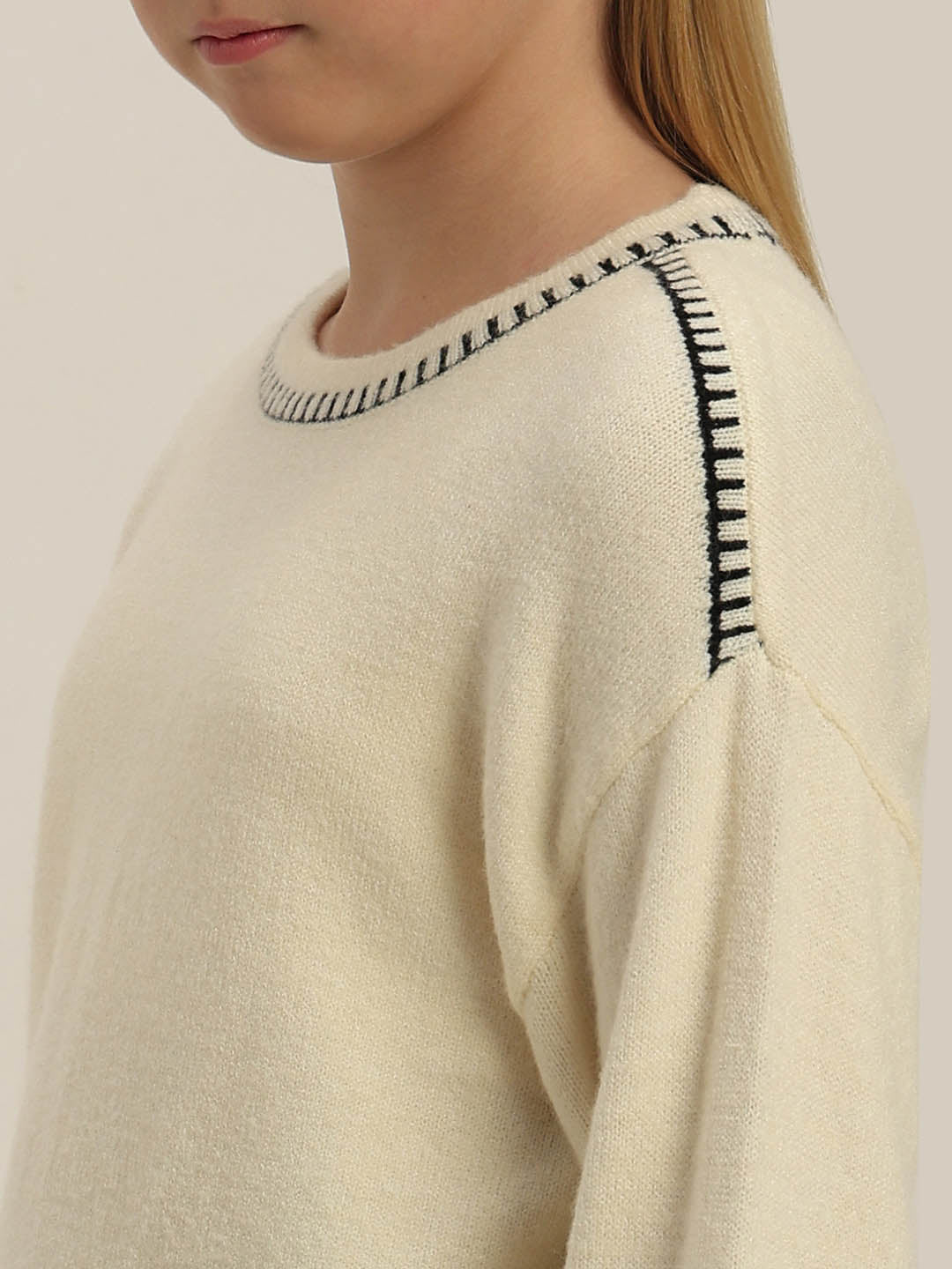 GIRLS Beige Knit Top