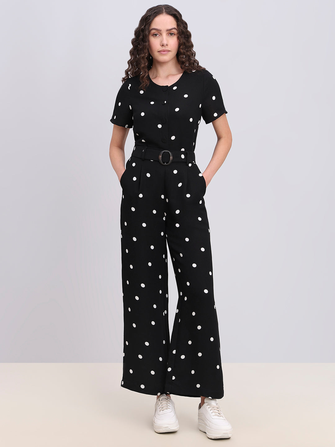 Polka Dot Wide Leg Pants