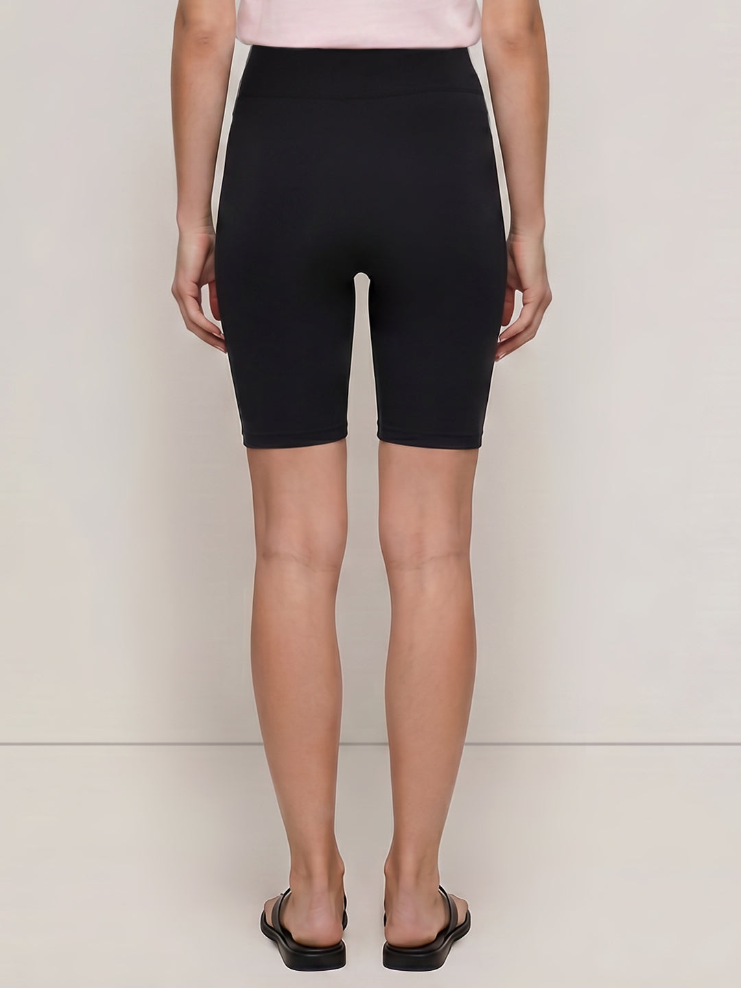 Black Seamless Biker Shorts