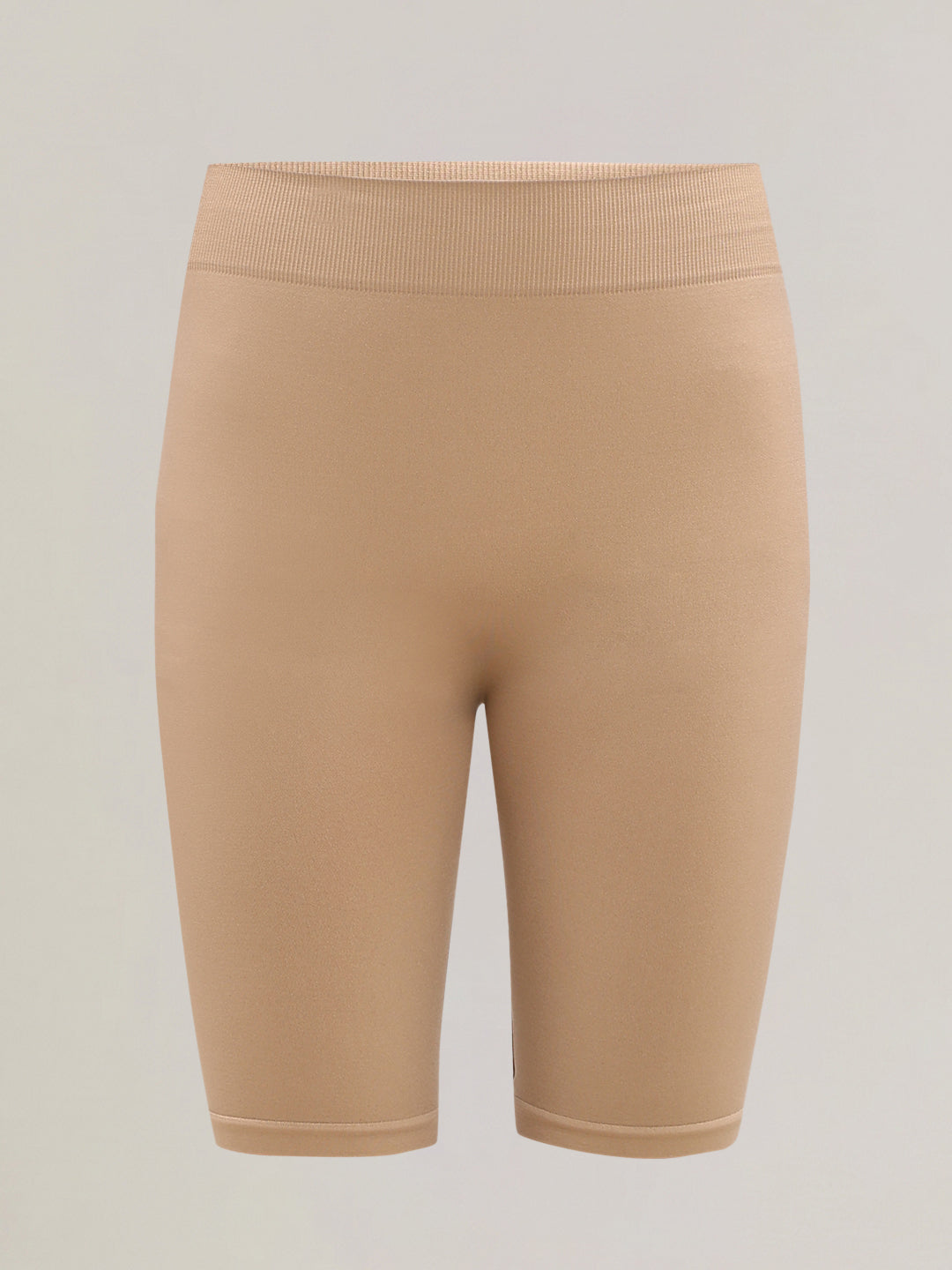 Beige Seamless Biker Shorts