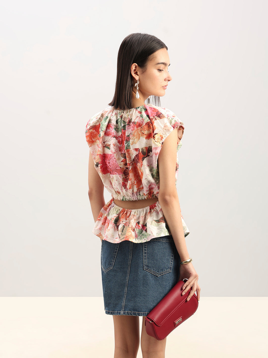 Floral Print Cotton Top