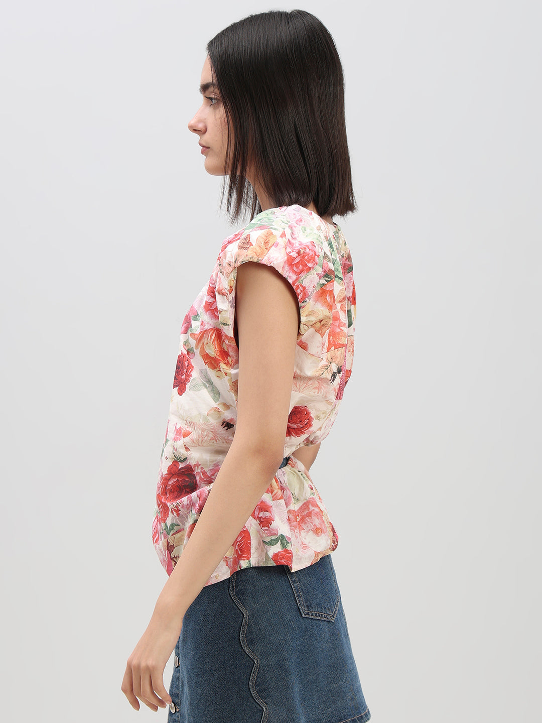 Floral Print Cotton Top